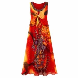 Y2K Bohemian Cafe Whimsigoth Maxi Dress Women Sz M Boho Fairy Grunge Goddesscore